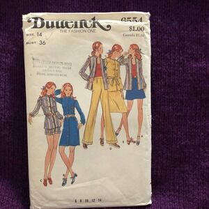 Butterick Sewing pattern 6554 Dress top skirt shorts pant pattern
